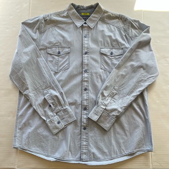 American Rag Slim Fit Bottom Down Light Blue Shirt Men Size XXL - Picture 8 of 16